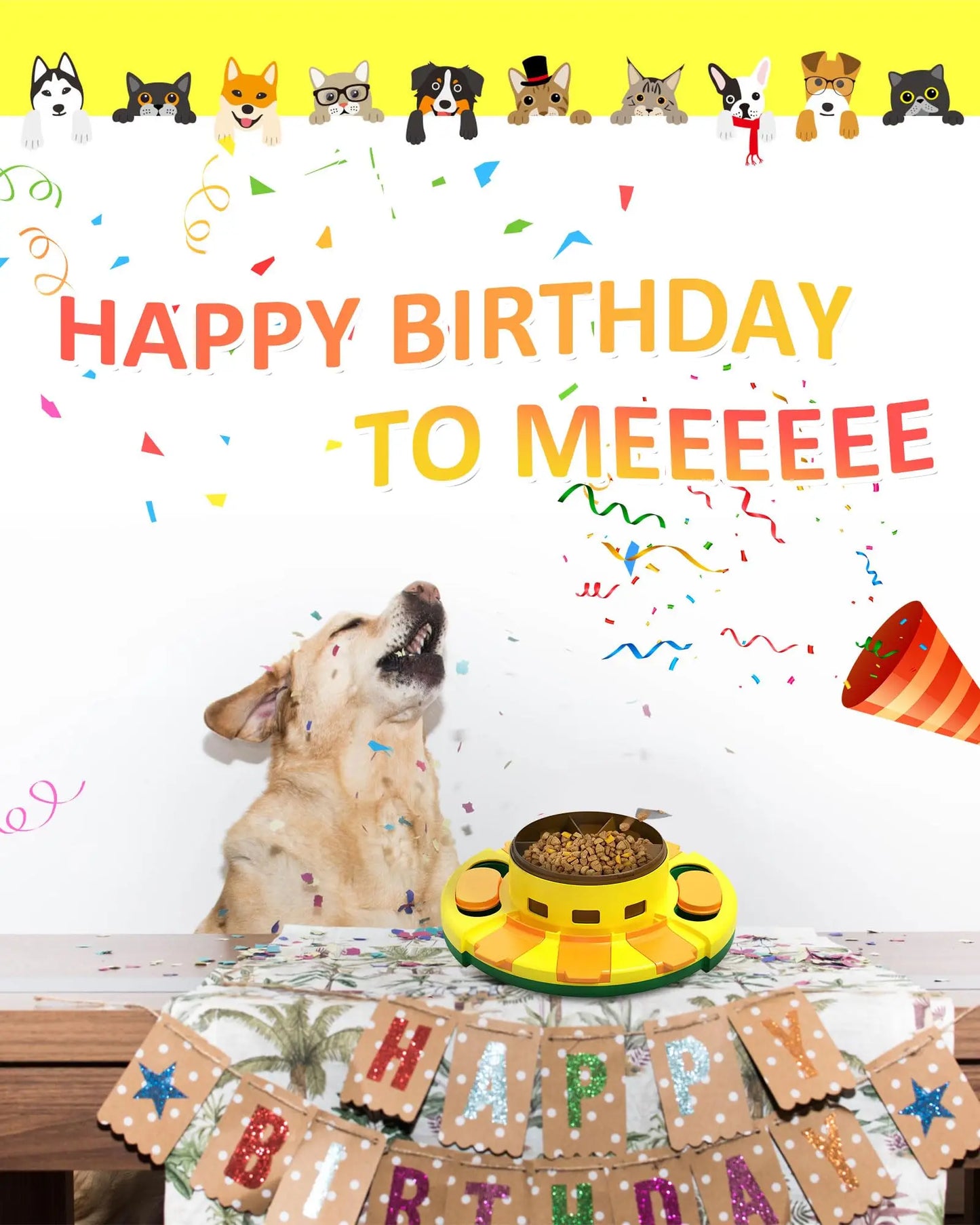 Interactive Puzzle Dog Food & Treat Feeder Dispenser