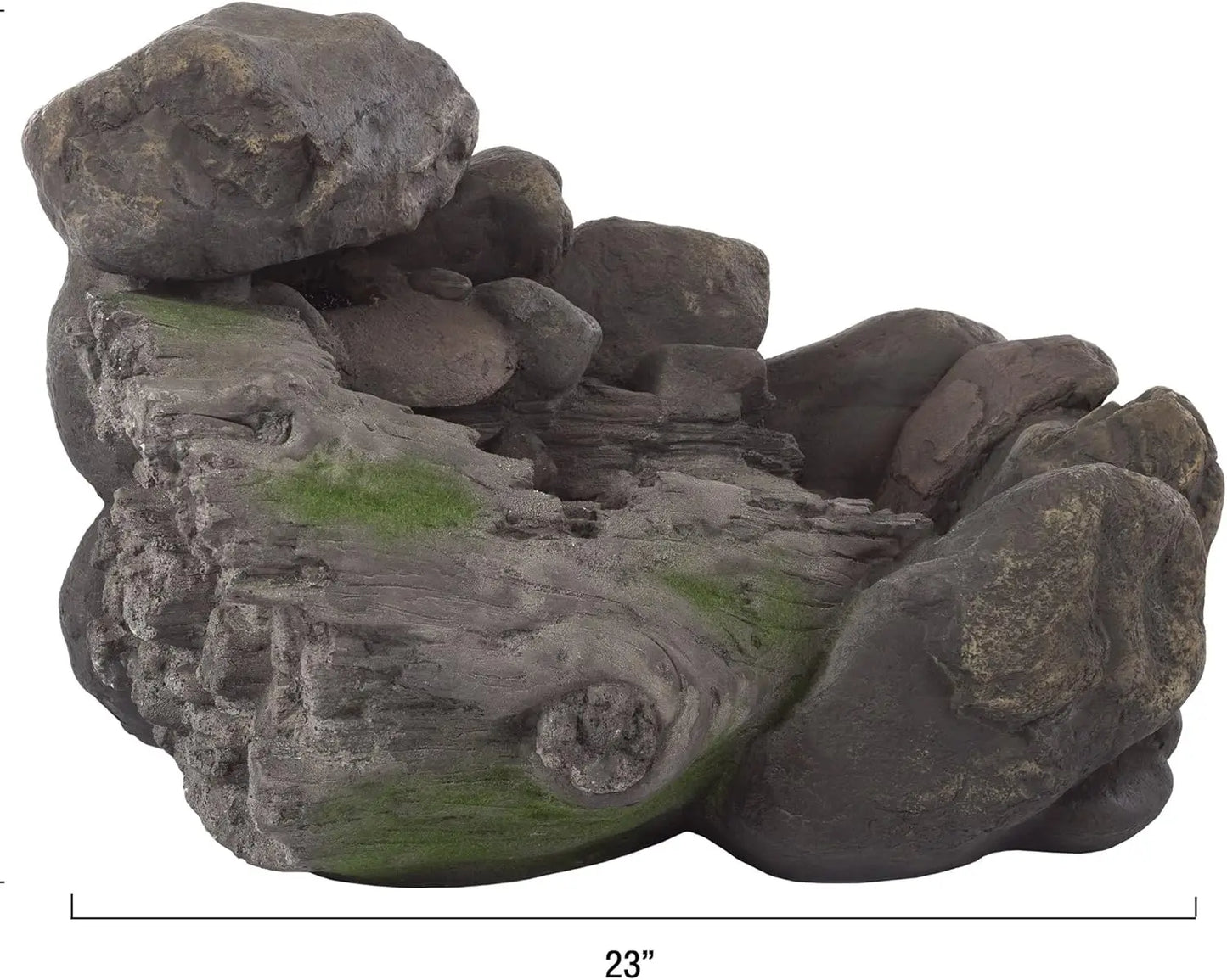 Garden Outdoor Stone Waterfall Fountain w/LED Lights