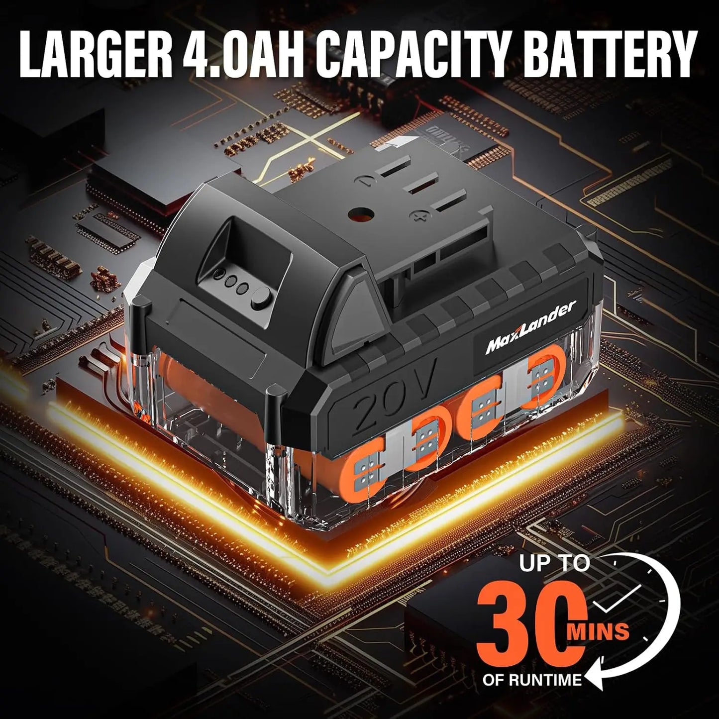 20V Cordless Tiller Cultivator, 9-Inch Electric Tiller