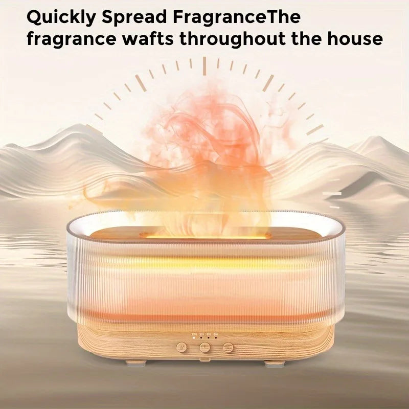 300ml Flame Aromatherapy Humidifier, Essential Oil Diffuser