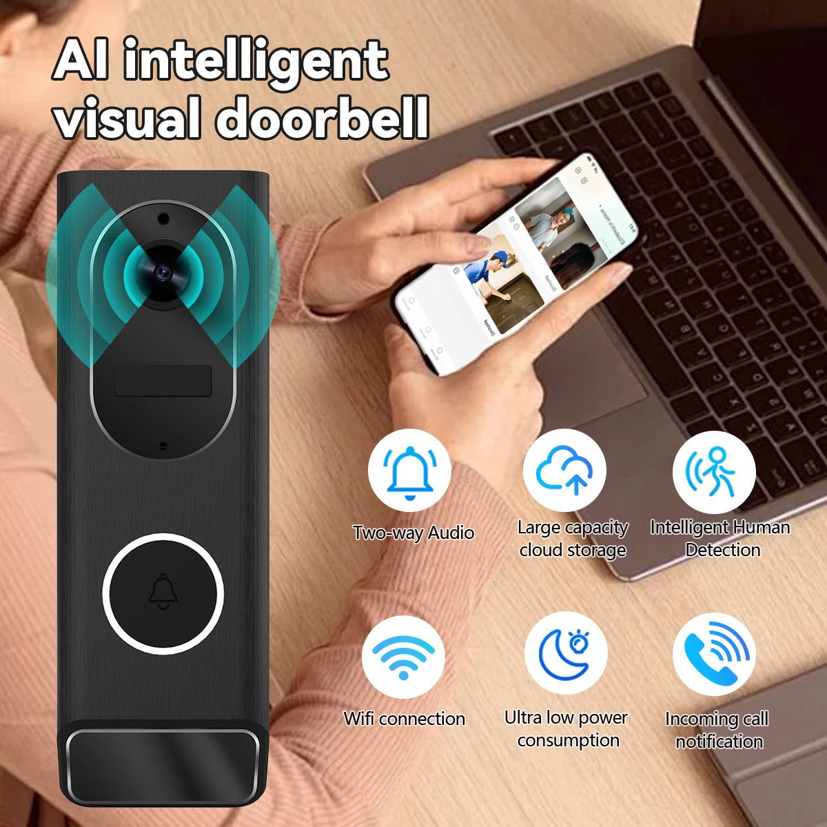 1080P Wireless Video Doorbell Camera WiFi