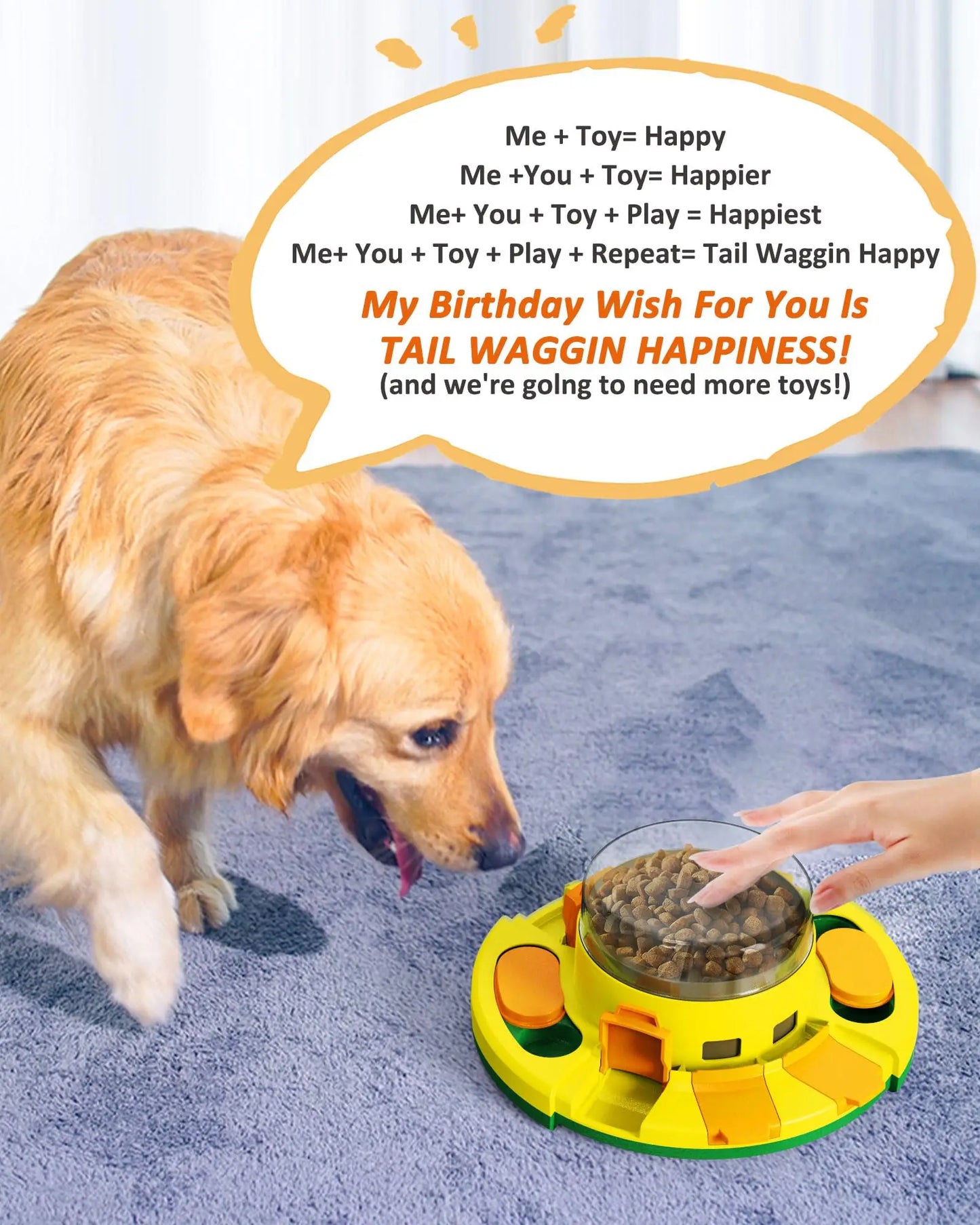 Interactive Puzzle Dog Food & Treat Feeder Dispenser