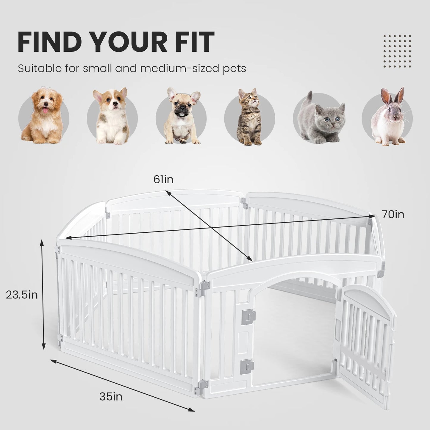 Portable Indoor/Outdoor 6 Panel Pet Playpen