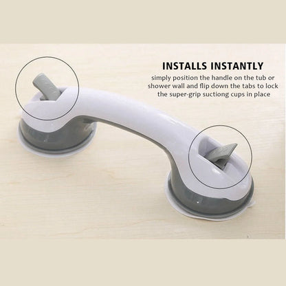 2-Piece Suction Grip Shower Tub Grab Bar