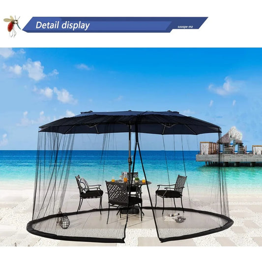 15FT Mosquito Netting for Patio Umbrella, 10x10
