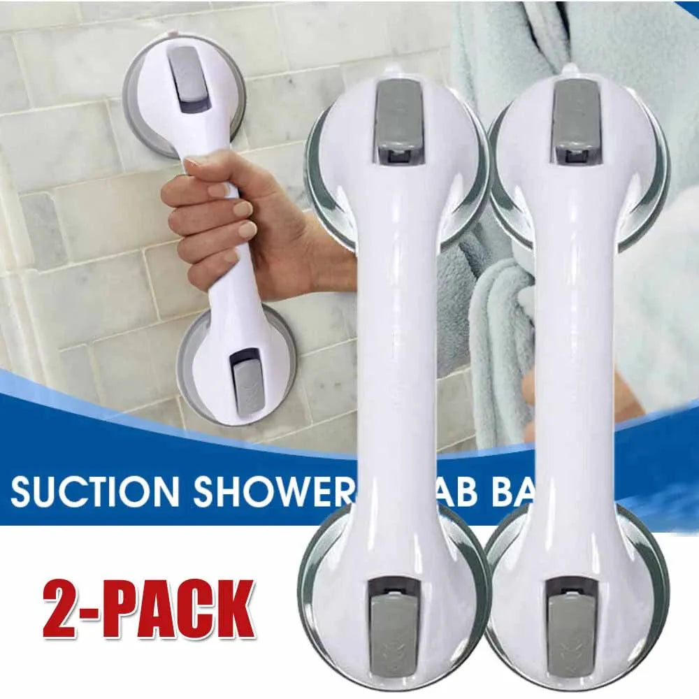 2-Piece Suction Grip Shower Tub Grab Bar