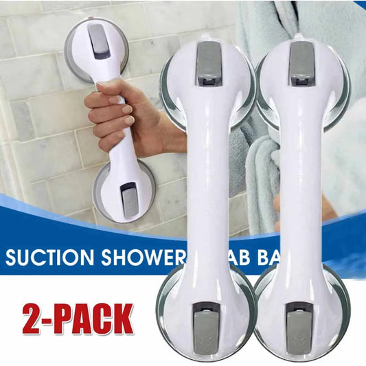2-Piece Suction Grip Shower Tub Grab Bar