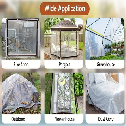 Thick Transparent Waterproof Tarpaulin, Clear Plant Cover