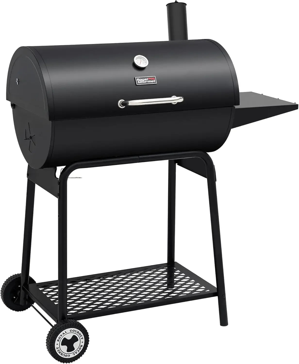 30 Inch Barrel Black Charcoal Outdoor Grill