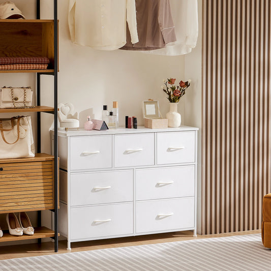 Wardrobes For Bedroom- 5/7/10 White Fabric Drawers