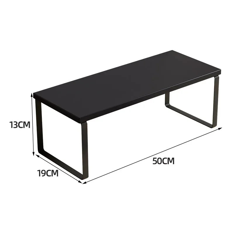 Simple Kitchen Cabinet Organizer Shelf- Wood & Metal         Kitchen Counter Shelves Kitchen Storage Spice Rack Stackable Metal and Engineered Wood