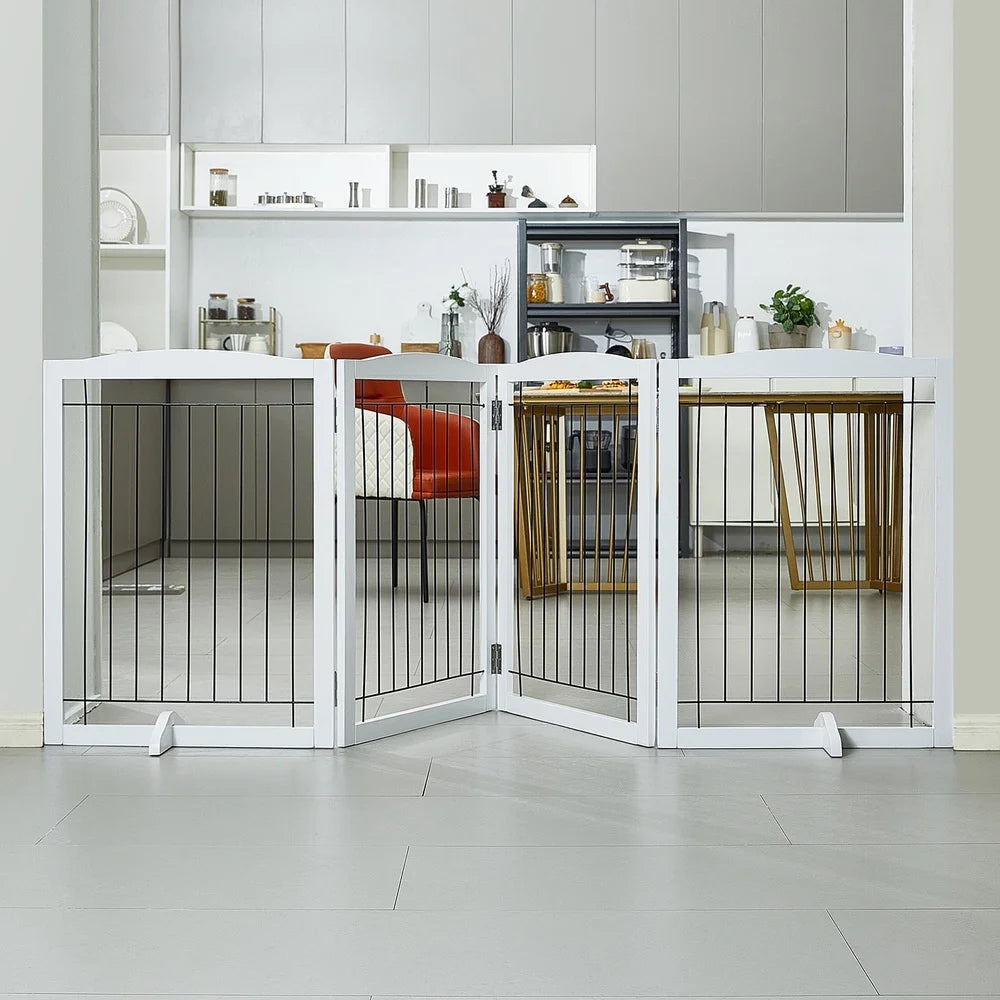 Freestanding Foldable Indoor Dog Gate