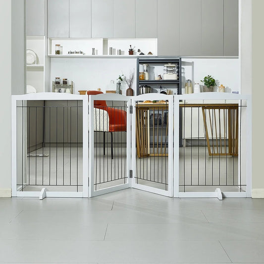 Freestanding Foldable Indoor Dog Gate