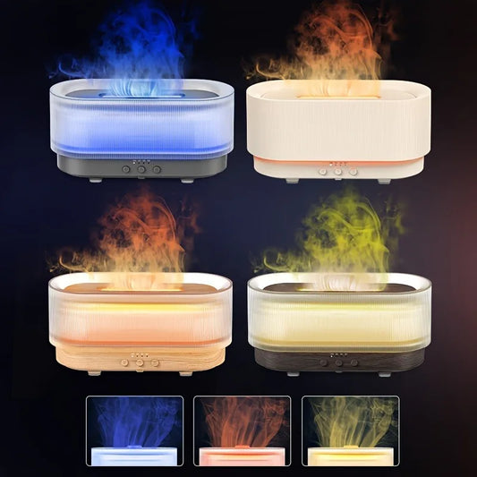 300ml Flame Aromatherapy Humidifier, Essential Oil Diffuser