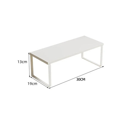 Simple Kitchen Cabinet Organizer Shelf- Wood & Metal         Kitchen Counter Shelves Kitchen Storage Spice Rack Stackable Metal and Engineered Wood