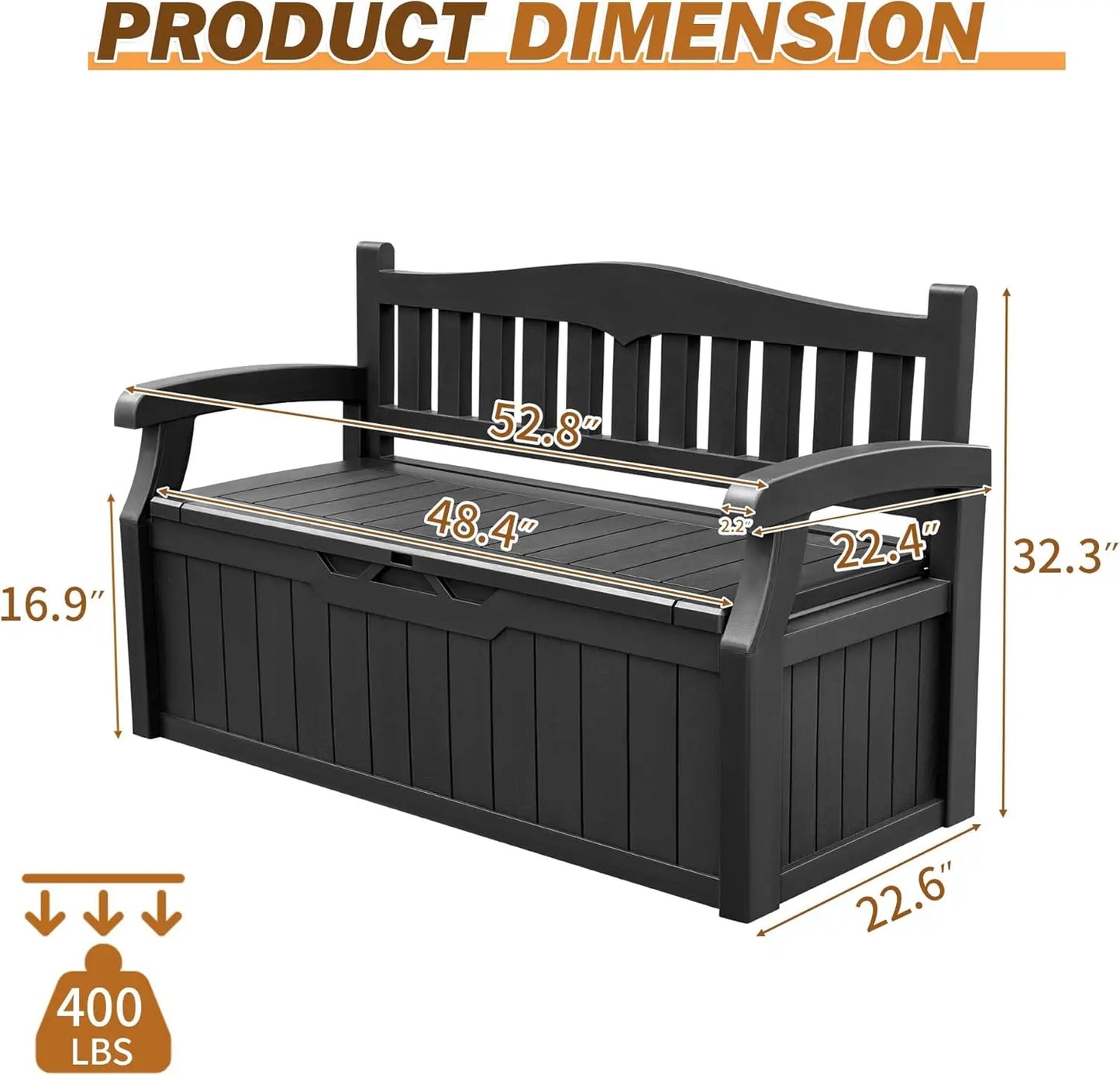 80 Gallon Lockable Storage Bench Deck Box