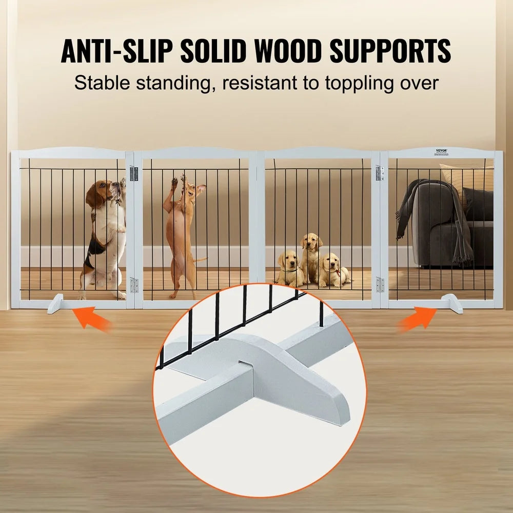 Freestanding Foldable Indoor Dog Gate