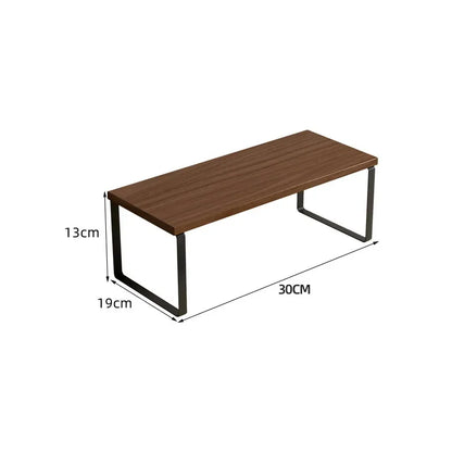 Simple Kitchen Cabinet Organizer Shelf- Wood & Metal         Kitchen Counter Shelves Kitchen Storage Spice Rack Stackable Metal and Engineered Wood