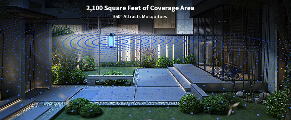 Outdoor Mosquito Bug Zapper w/Dual LED Light