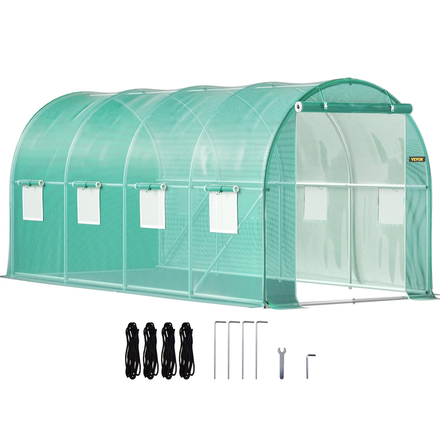 Walk-in Tunnel Greenhouse, Galvanized Frame & Waterproof Cover