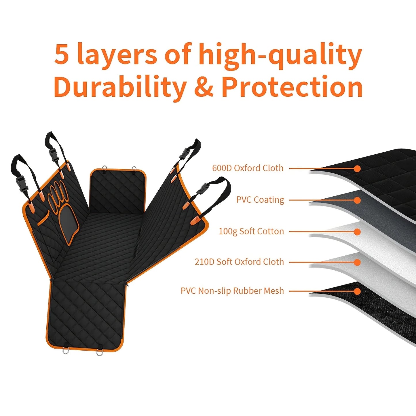 Pet Seat Cover, Heavy Duty, Scratch Resistant