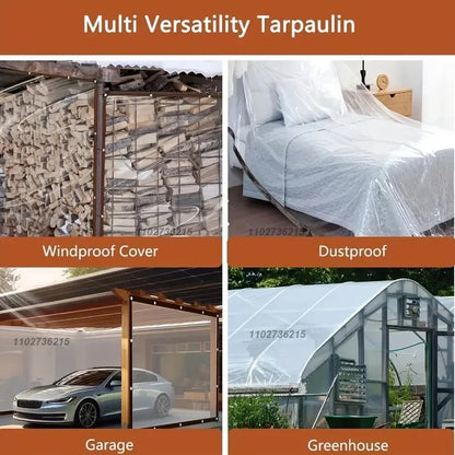 Thick Transparent Waterproof Tarpaulin, Clear Plant Cover
