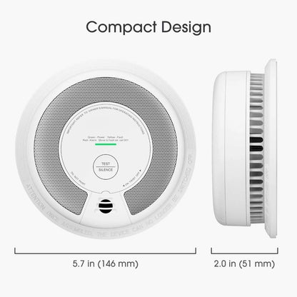 3-Pack, 2-in-1 Smoke & Carbon Monoxide Detector Alarm