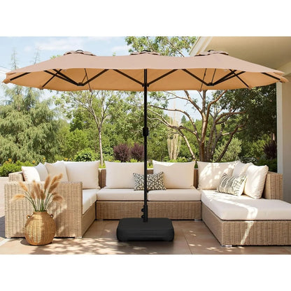 16-FT Patio Umbrella with Crank Handle & Base
