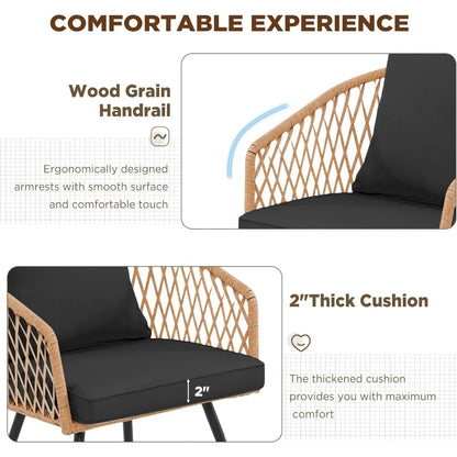 7-Piece All-Weather Rattan Patio 60" Dining Set