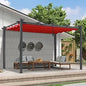 9.5' X 13' Outdoor Retractable Pergola with Shade Canopy