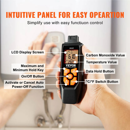 Carbon Monoxide Detector with Audible & Visual Alarm