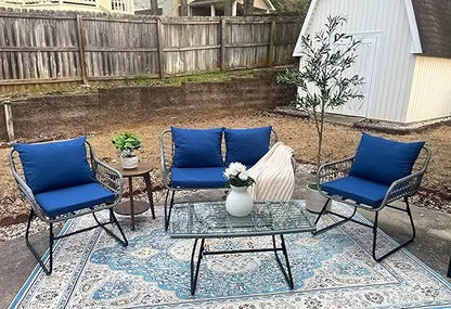 7-Piece Patio Conversion Furniture Set, Sectional Sofa