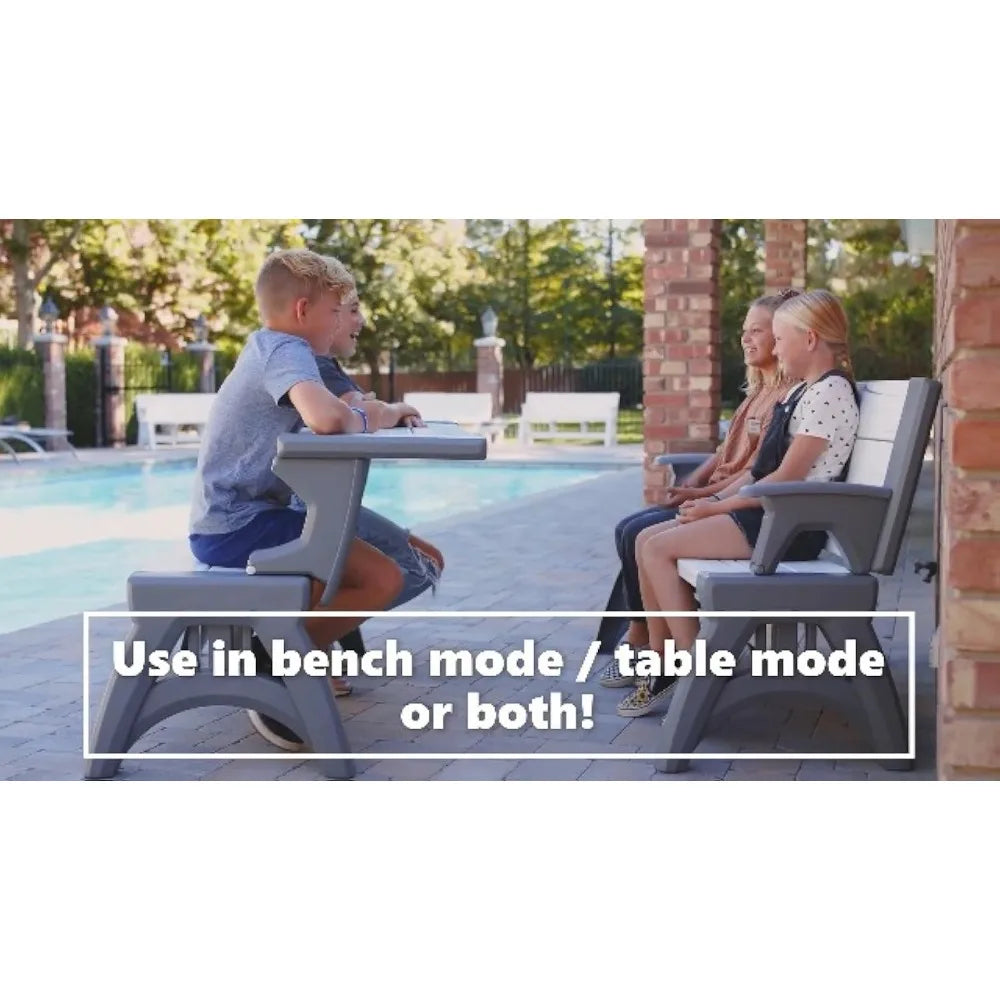 2-in-1 Outdoor Convertible Bench to Picnic Table