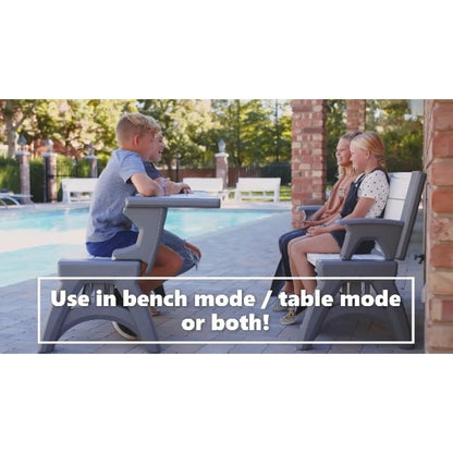 2-in-1 Outdoor Convertible Bench to Picnic Table