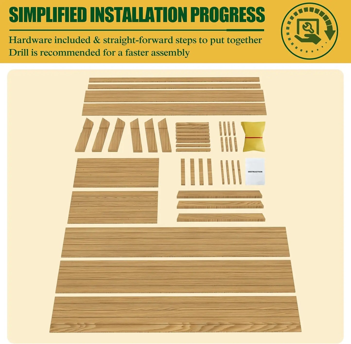 6'x3'x2' Raised Outdoor Garden Bed  w/Detachable Liner