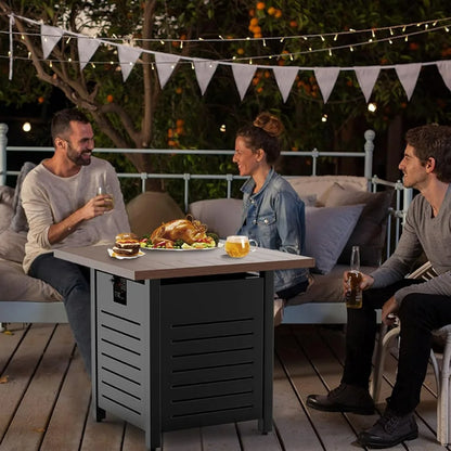 Outdoor 28-inch Propane Gas Firepit Table