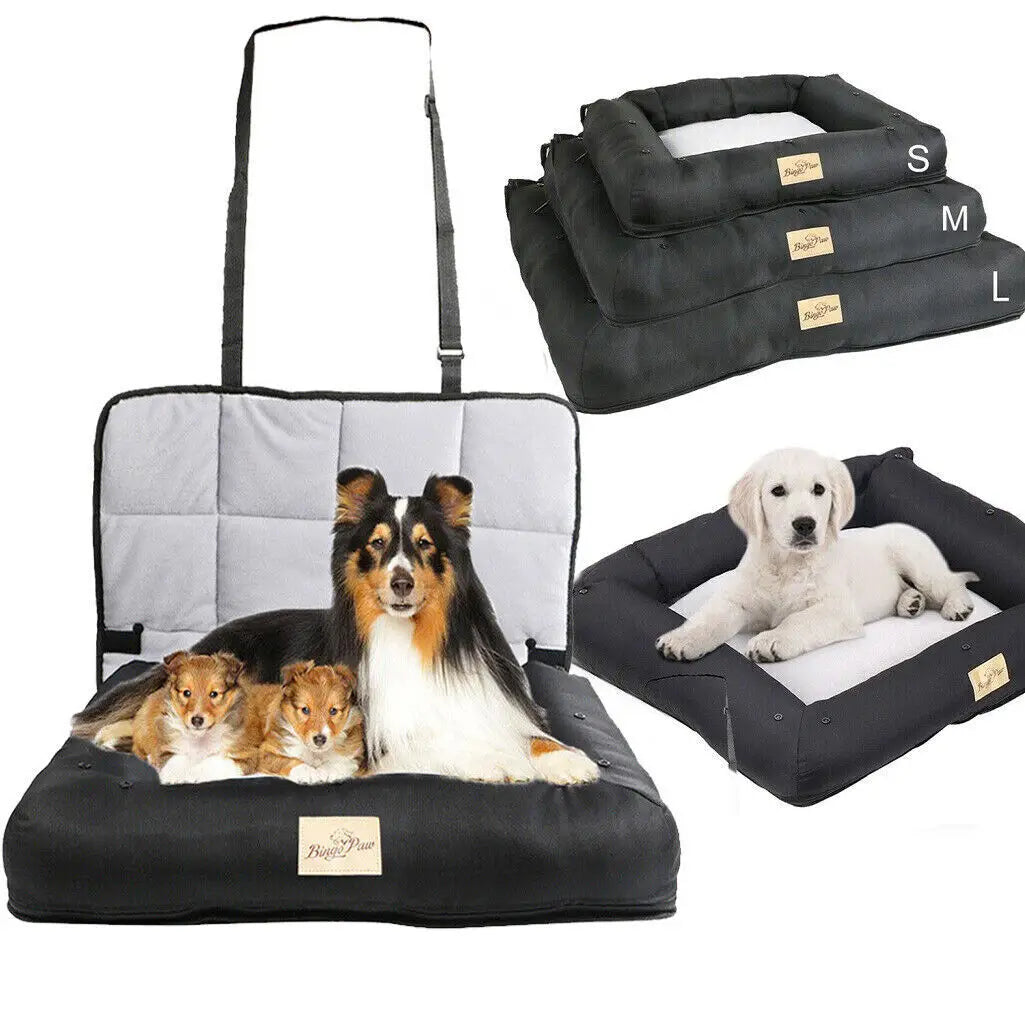 Waterproof Pet Car Bed With Seat Belts