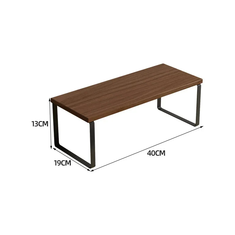 Simple Kitchen Cabinet Organizer Shelf- Wood & Metal         Kitchen Counter Shelves Kitchen Storage Spice Rack Stackable Metal and Engineered Wood