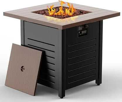 Outdoor 28-inch Propane Gas Firepit Table