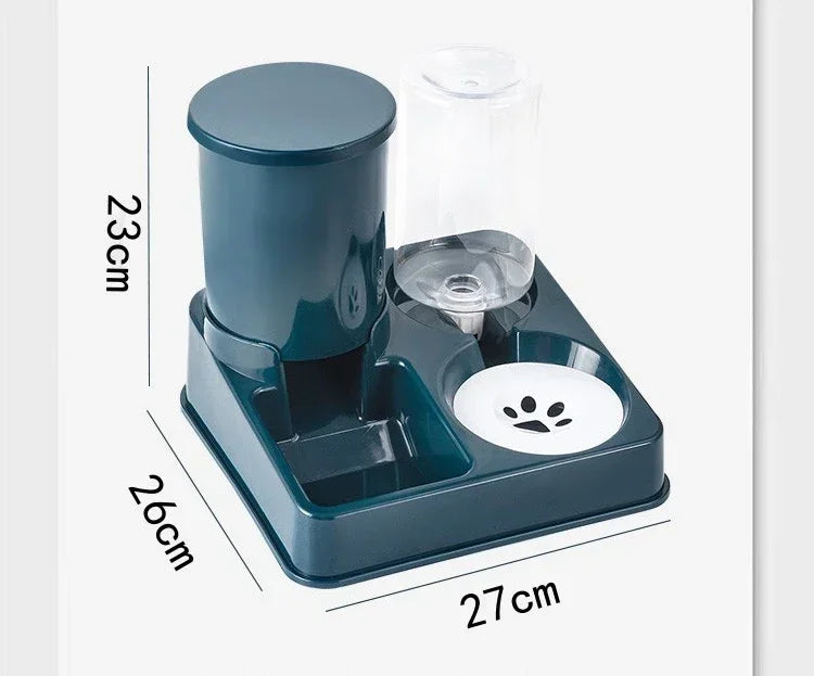 Automatic Pet Feeder & Gravity Water Dispenser Set