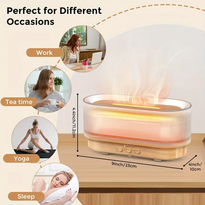 300ml Flame Aromatherapy Humidifier, Essential Oil Diffuser