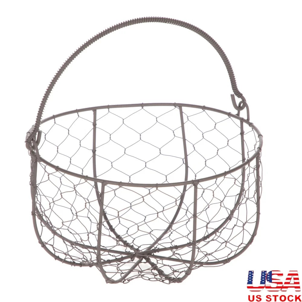 Brown Chicken Wire Storage Basket