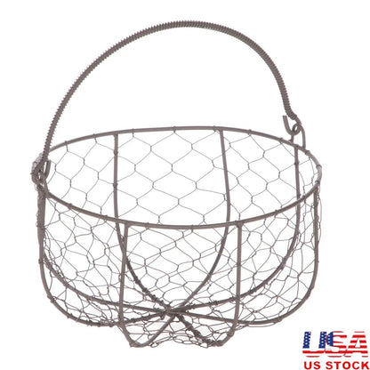 Brown Chicken Wire Storage Basket
