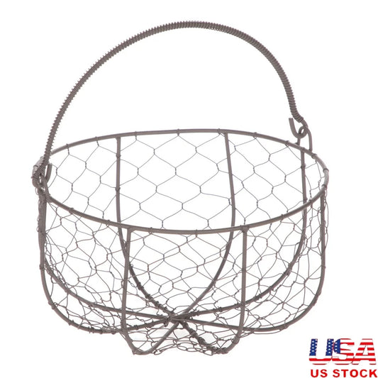 Brown Chicken Wire Storage Basket
