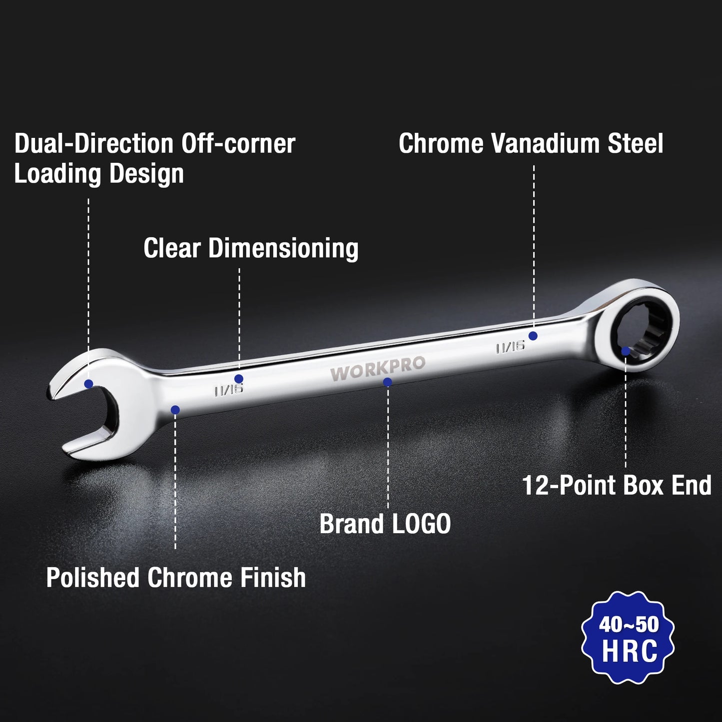23-pc Ratcheting Wrench Set with Box