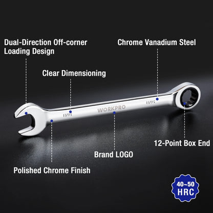 23-pc Ratcheting Wrench Set with Box