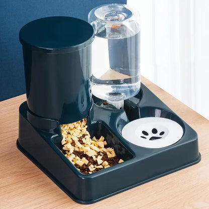 Automatic Pet Feeder & Gravity Water Dispenser Set