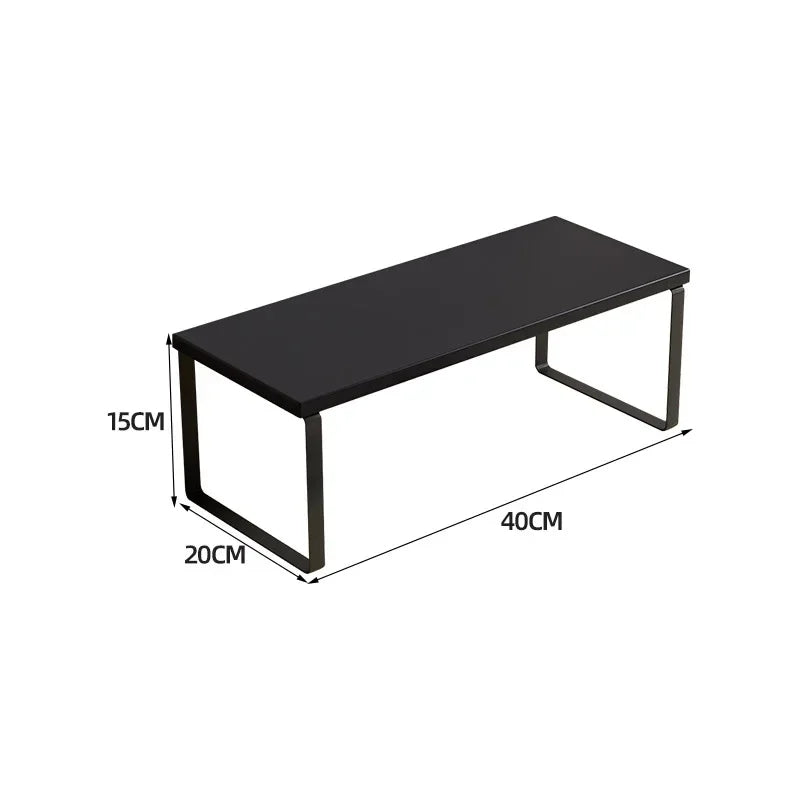 Simple Kitchen Cabinet Organizer Shelf- Wood & Metal         Kitchen Counter Shelves Kitchen Storage Spice Rack Stackable Metal and Engineered Wood