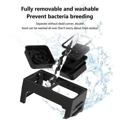 Pet Slow Feed Bowl- Large, Adjustable Height