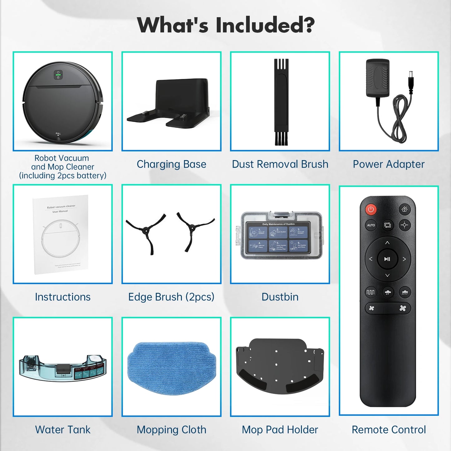 Robot Vacuum Combo Cleaner Mop, WiFi/Voice Control